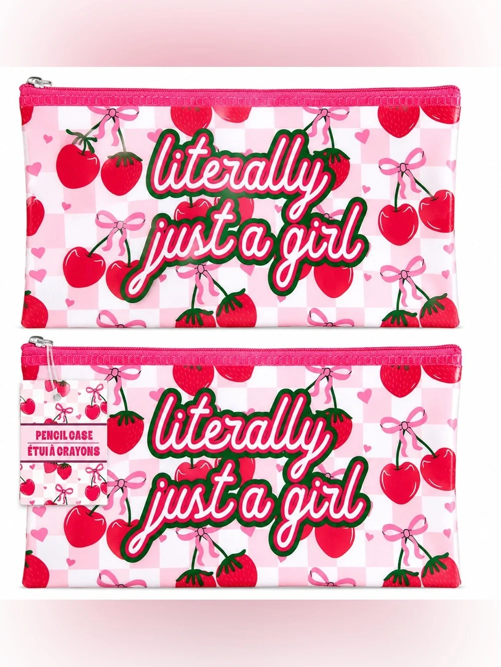 2 Pack Literally Just a Girl Pencil Cases